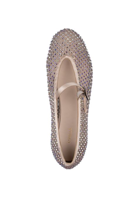 Gilda Ballerinas In Nude Skin With Iridescent Crystals LE SILLA | 0189C020MTPPSAS158